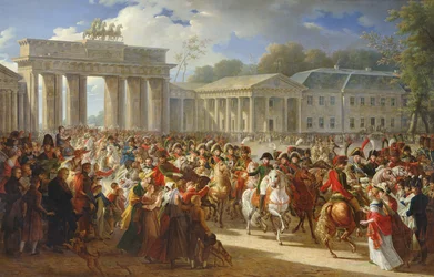 Einzug Napoleons I. (1769-1821) in Berlin, 27. Oktober 1806, 1810